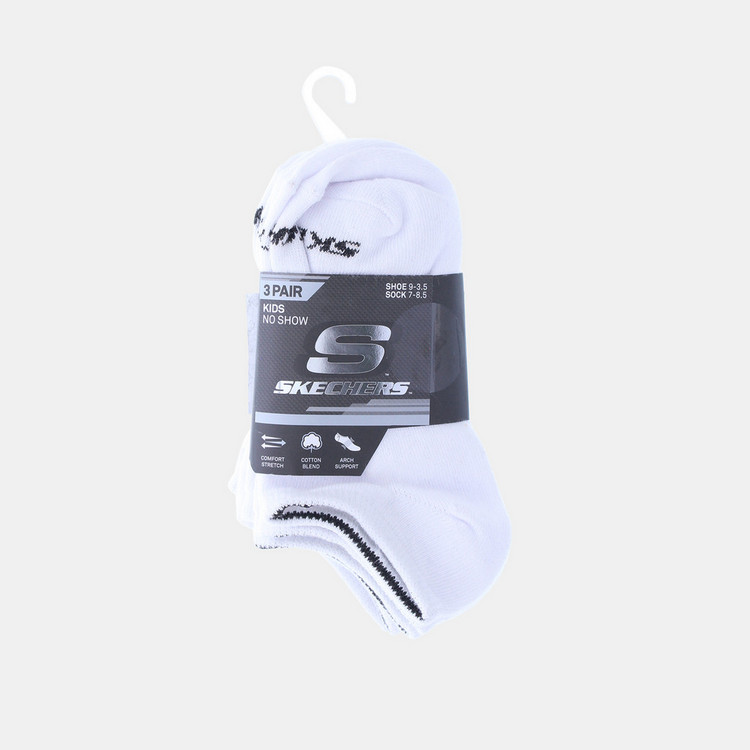 Skechers Solid Ankle Length Sports Socks - Set of 3