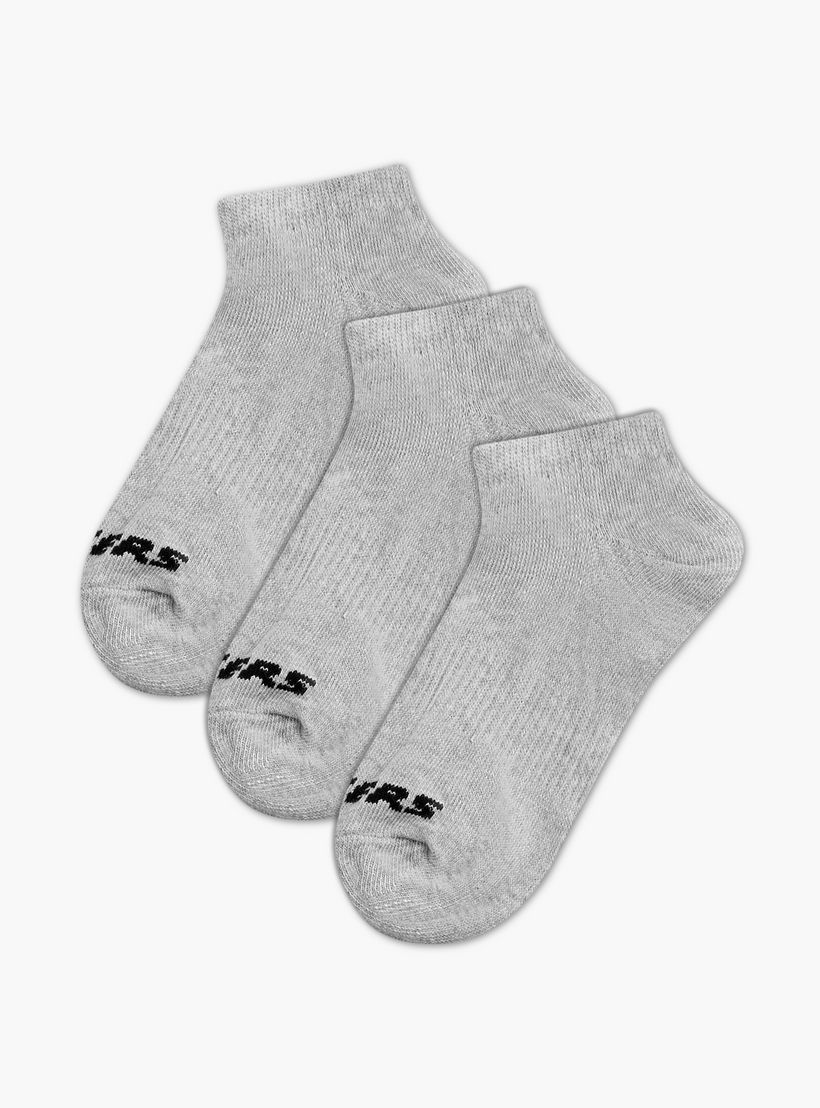 طقم جوارب رياضية 3 أزواج بطول الكاحل من سكتشرز - S114041B-020-girls-accessories-socks-image-1
