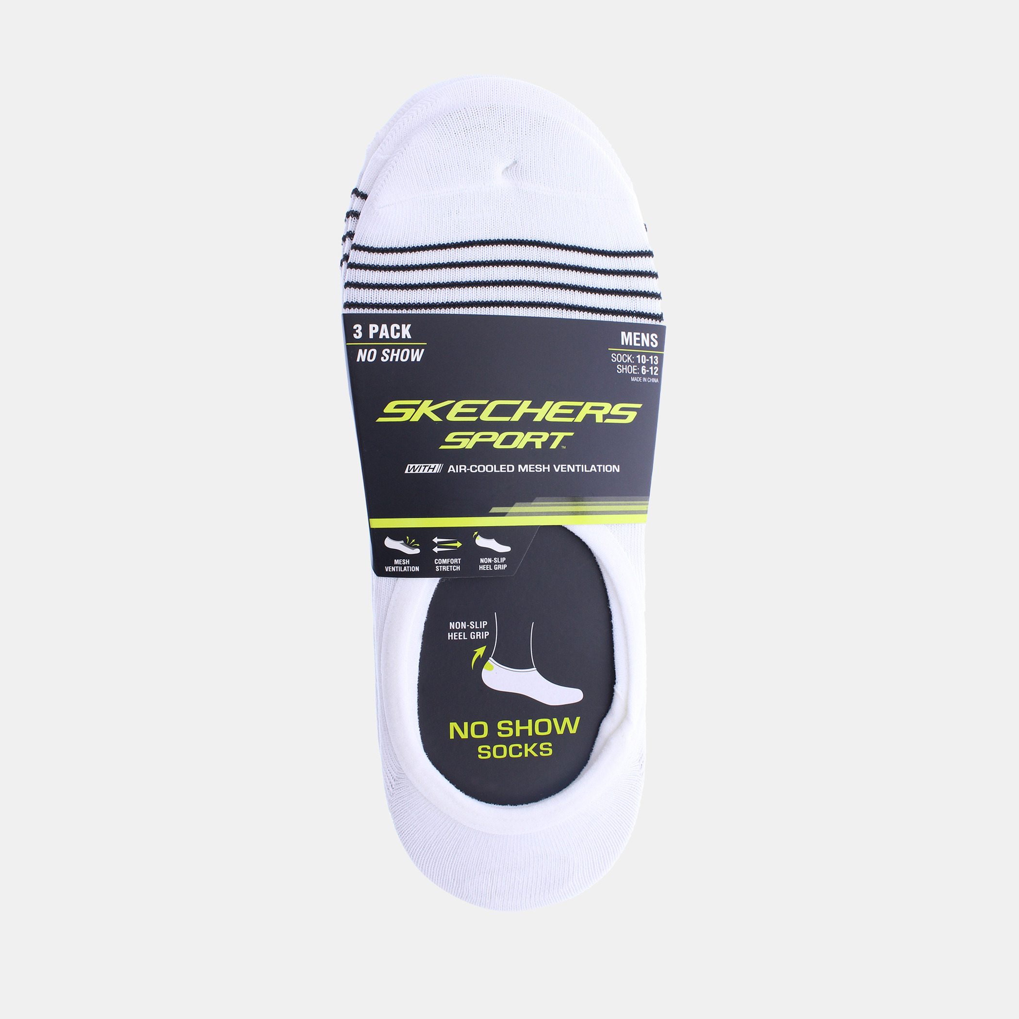 جوارب رياضية غير مرئية للرجال من سكتشرز - S115177-100-men-socks-image-1