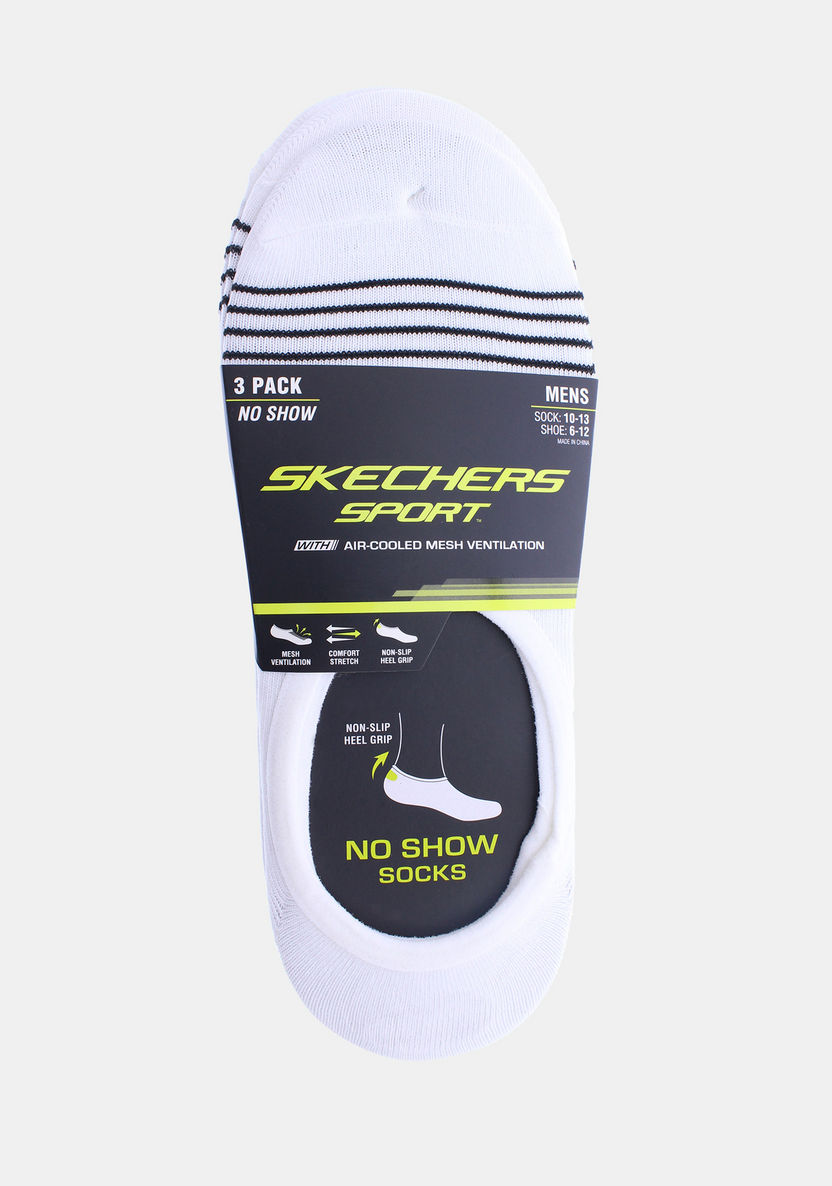 Skechers Men's Non-Terry Invisible Sports Socks - S115177-100-Men%27s Socks-image-0