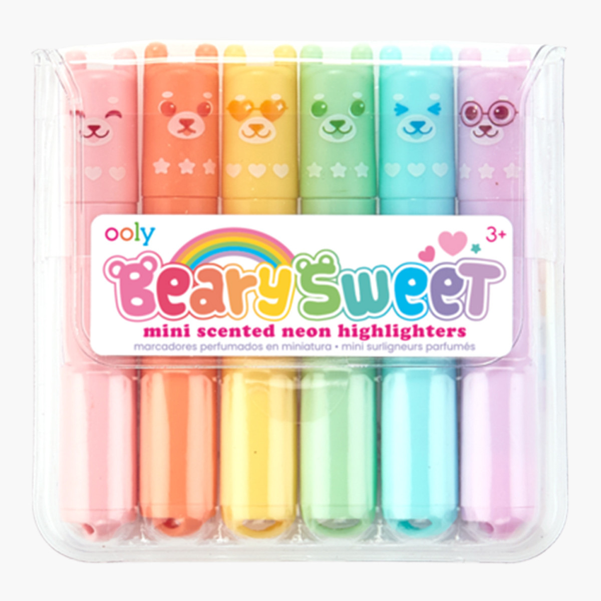 OOLY Mini Beary Sweet Mini Scented Highlighters - Set of 6-school-stationery-accessories-image-1