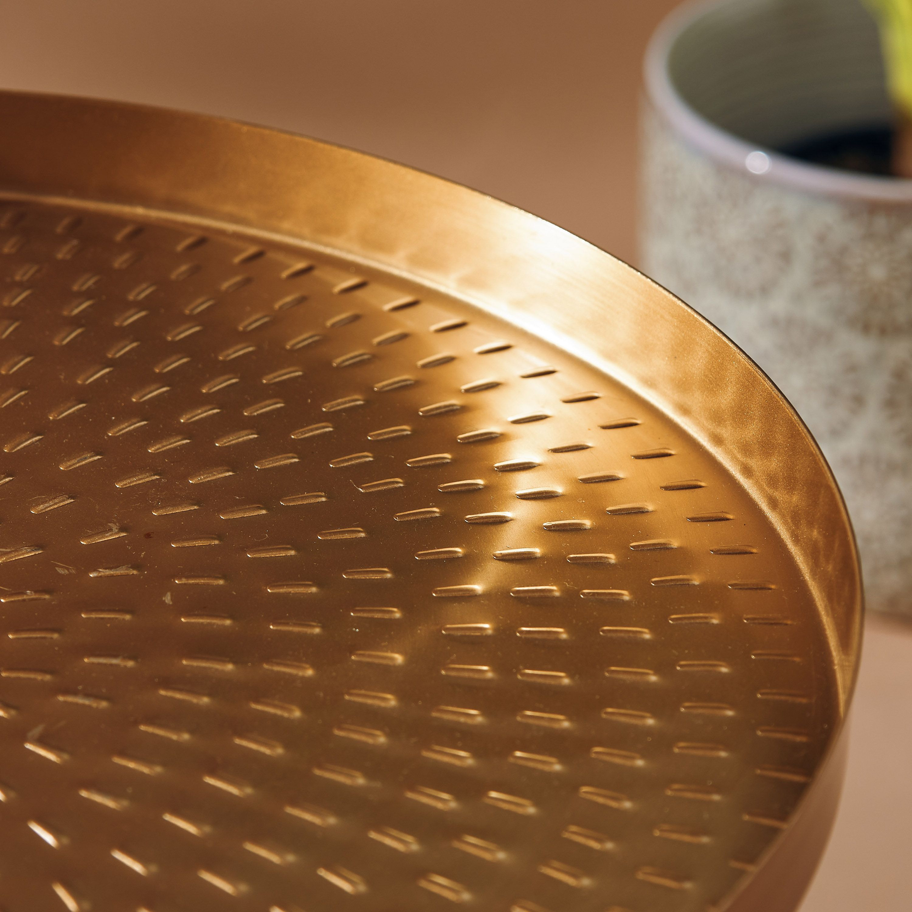 Rounded Top Metal Accent Table - 40x40x53 cms-furniture-livingroom-sideandendtables-image-4