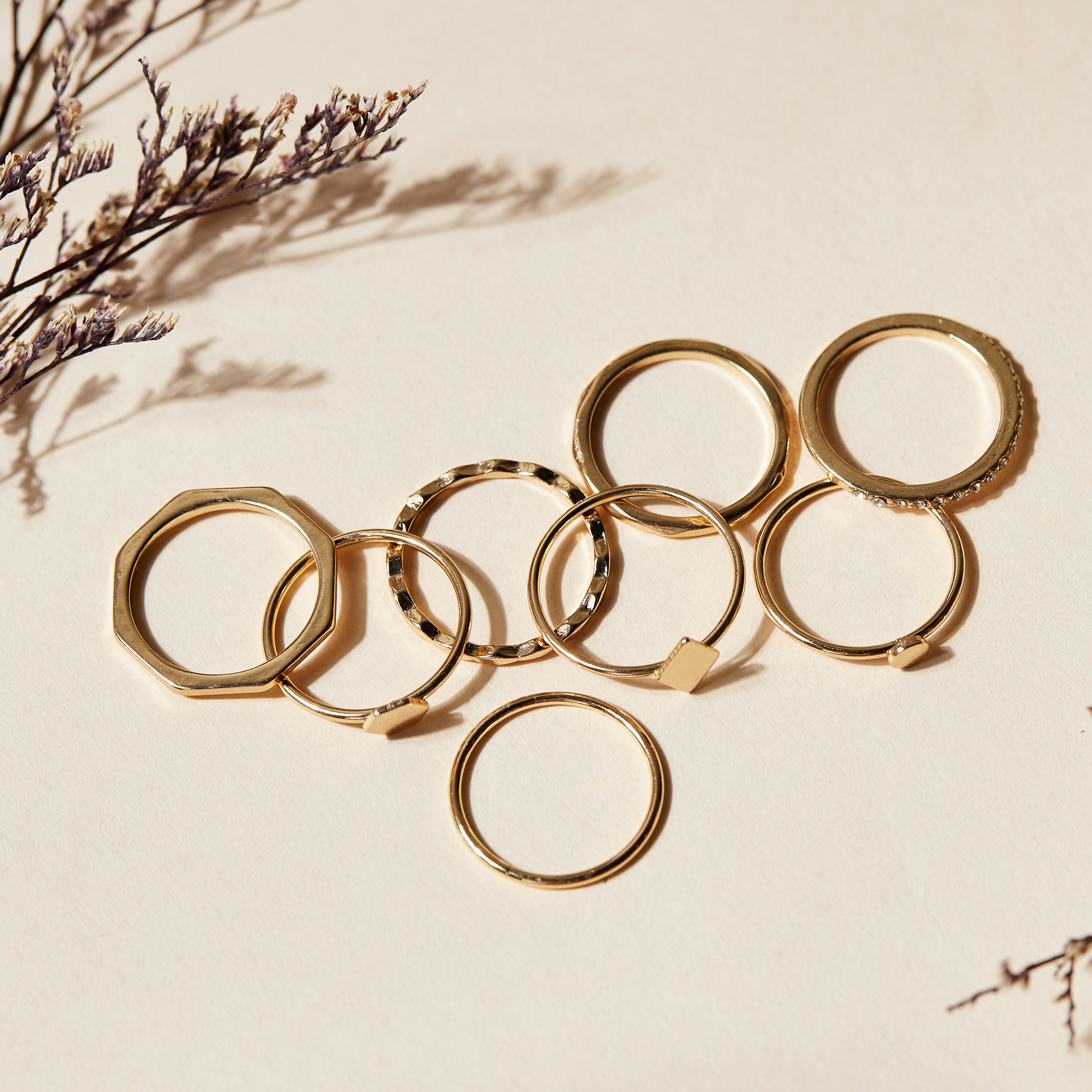 Assorted Metallic Ring - Set of 8-women-watchesandjewellery-jewellery-rings-image-1