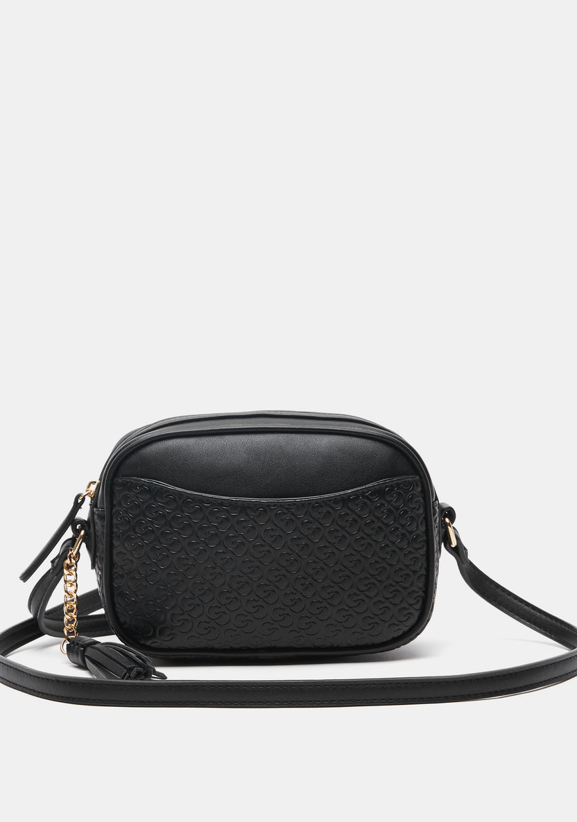 Celeste Monogram Crossbody Bag with Adjustable Strap and Zipper Closure-Women%27s Handbags-image-0