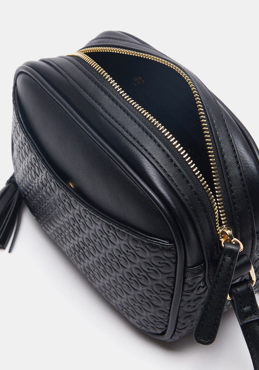 Celeste Monogram Crossbody Bag with Adjustable Strap and Zipper Closure-Women%27s Handbags-image-4