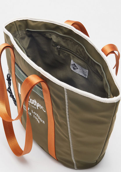 Lee Cooper Logo Print Tote Bag with Shoulder Straps