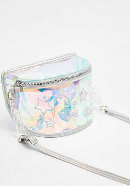 Little Missy Embroidered Crossbody Bag with Adjustable Strap and Zip Closure
