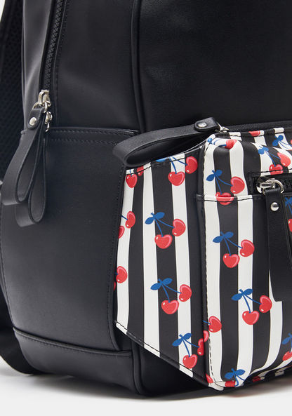 Missy Printed Zipper Backpack with Adjustable Shoulder Straps