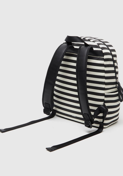 Missy Striped Backpack with Adjustable Shoulder Straps