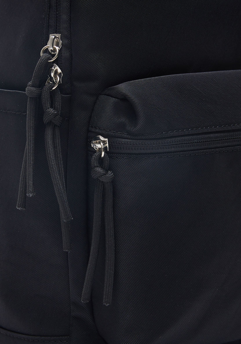 Missy Solid Zipper Backpack with Adjustable Shoulder Straps-Women%27s Backpacks-image-2