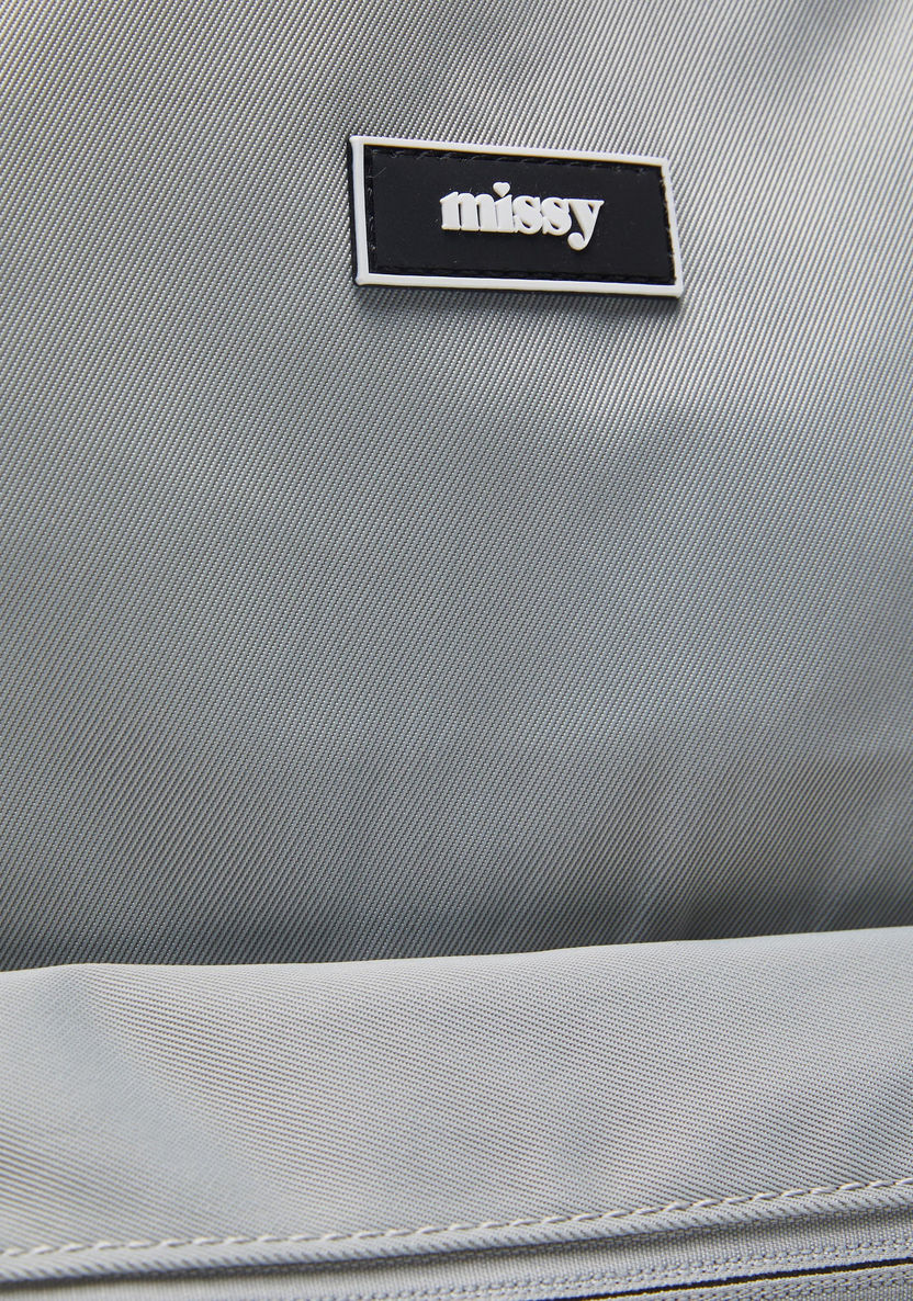Missy Solid Zipper Backpack with Adjustable Shoulder Straps-Women%27s Backpacks-image-3