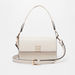 ELLE Textured Satchel Bag with Detachable Strap and Magnetic Closure-Women%27s Handbags-thumbnailMobile-0
