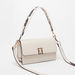 ELLE Textured Satchel Bag with Detachable Strap and Magnetic Closure-Women%27s Handbags-thumbnail-1
