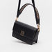 ELLE Textured Satchel Bag with Detachable Strap and Magnetic Closure-Women%27s Handbags-thumbnail-2