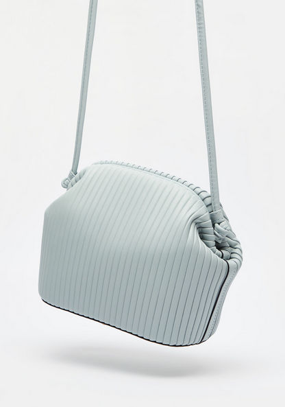 Celeste Solid Pleated Crossbody Bag with Sling Strap