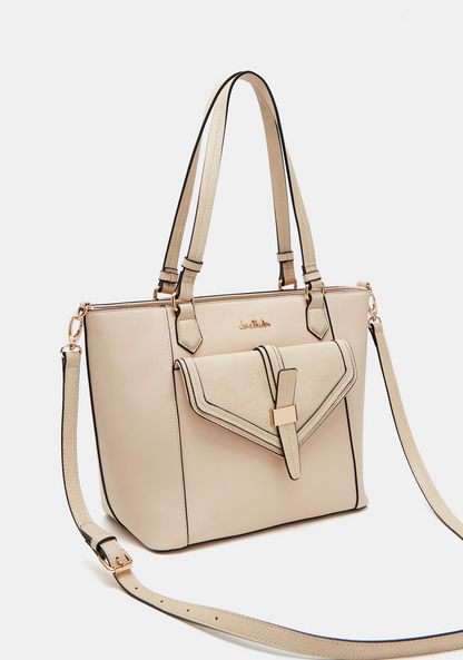 Jane Shilton Solid Shopper Bag with Detachable Strap and Zip Closure
