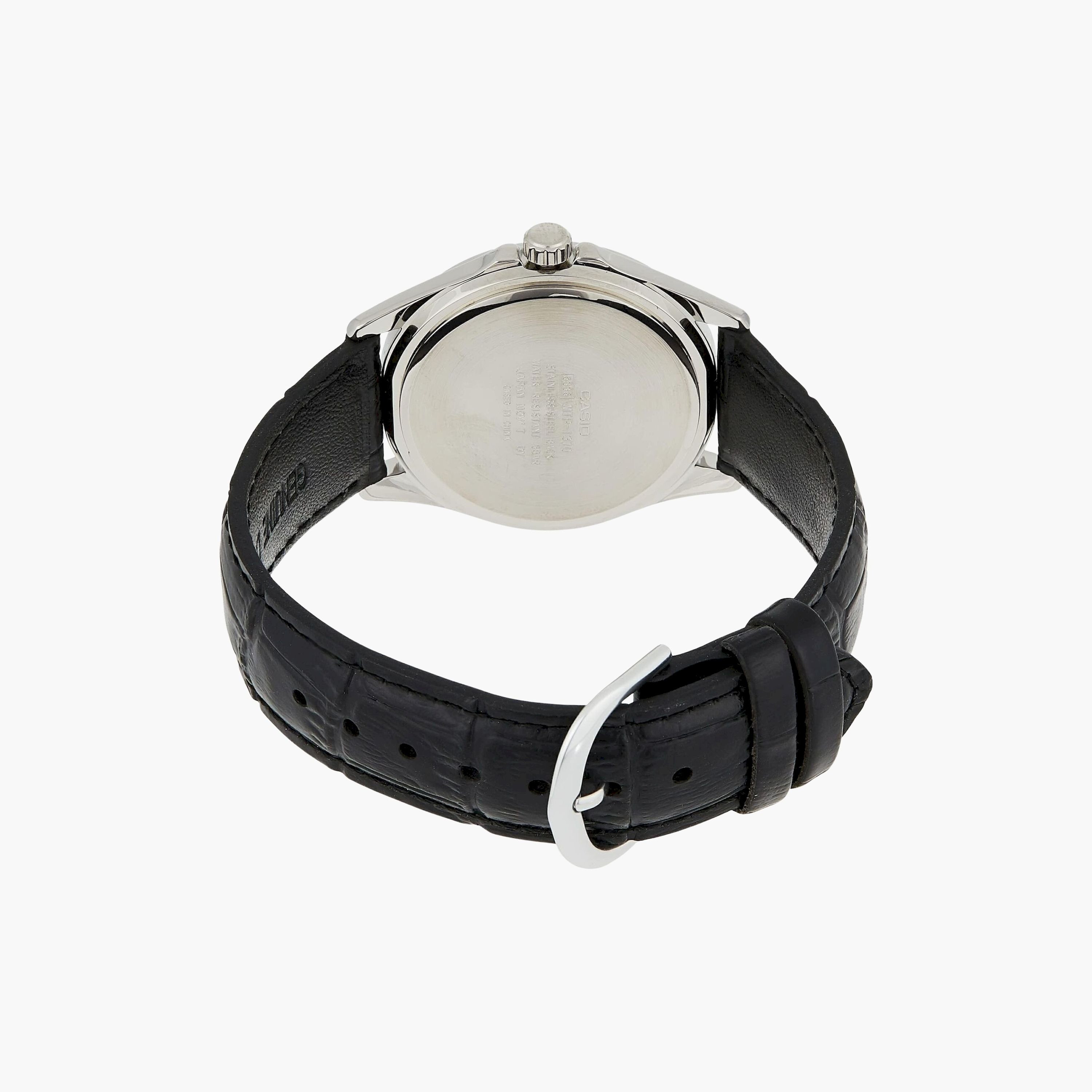 Casio Men's 45MM Black Analog Leather Watch | MTP-1370L-1AVDF-men-watchesandjewellery-watches-image-2