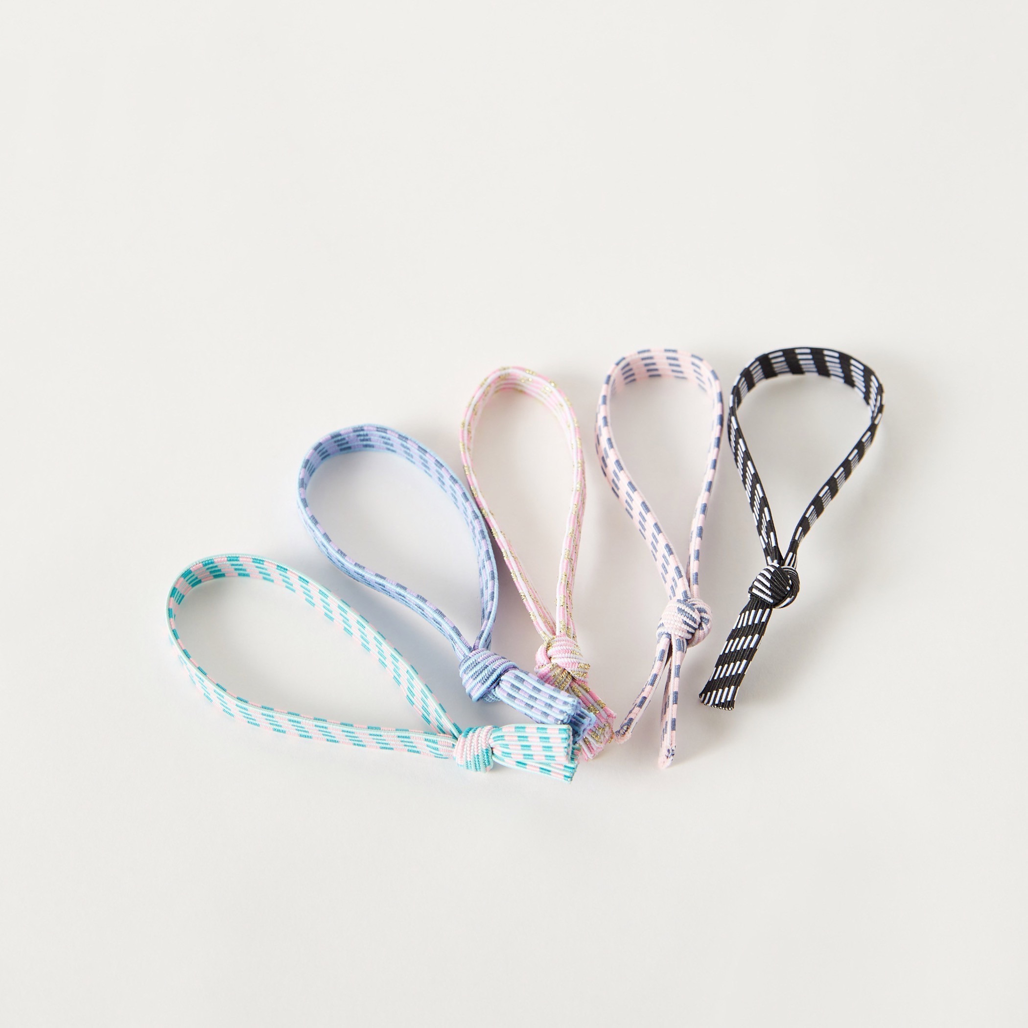 ربطة شعر بارزة الملمس بتفاصيل عقدة - طقم من 5 قطع-women-hairaccessories-others-image-2