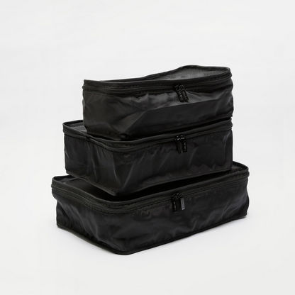 Wave Solid 3-Piece Luggage Cover Set