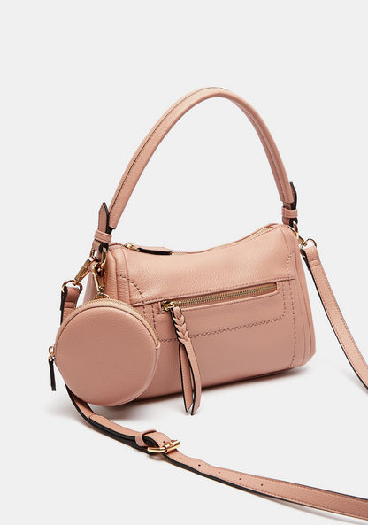 Celeste Solid Crossbody Bag with Coin Pouch and Adjustable Strap