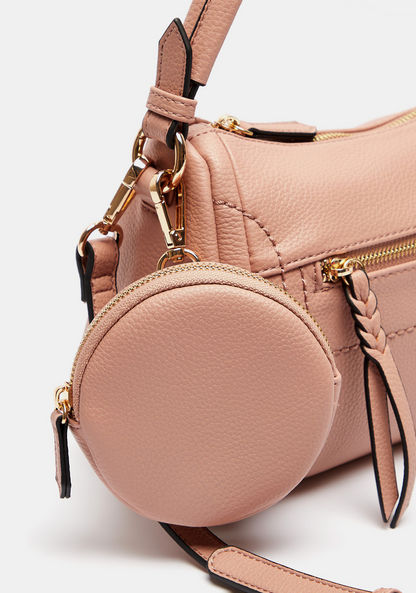 Celeste Solid Crossbody Bag with Coin Pouch and Adjustable Strap