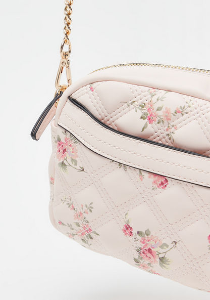 Celeste Floral Print Crossbody Bag with Chain Detachable Strap