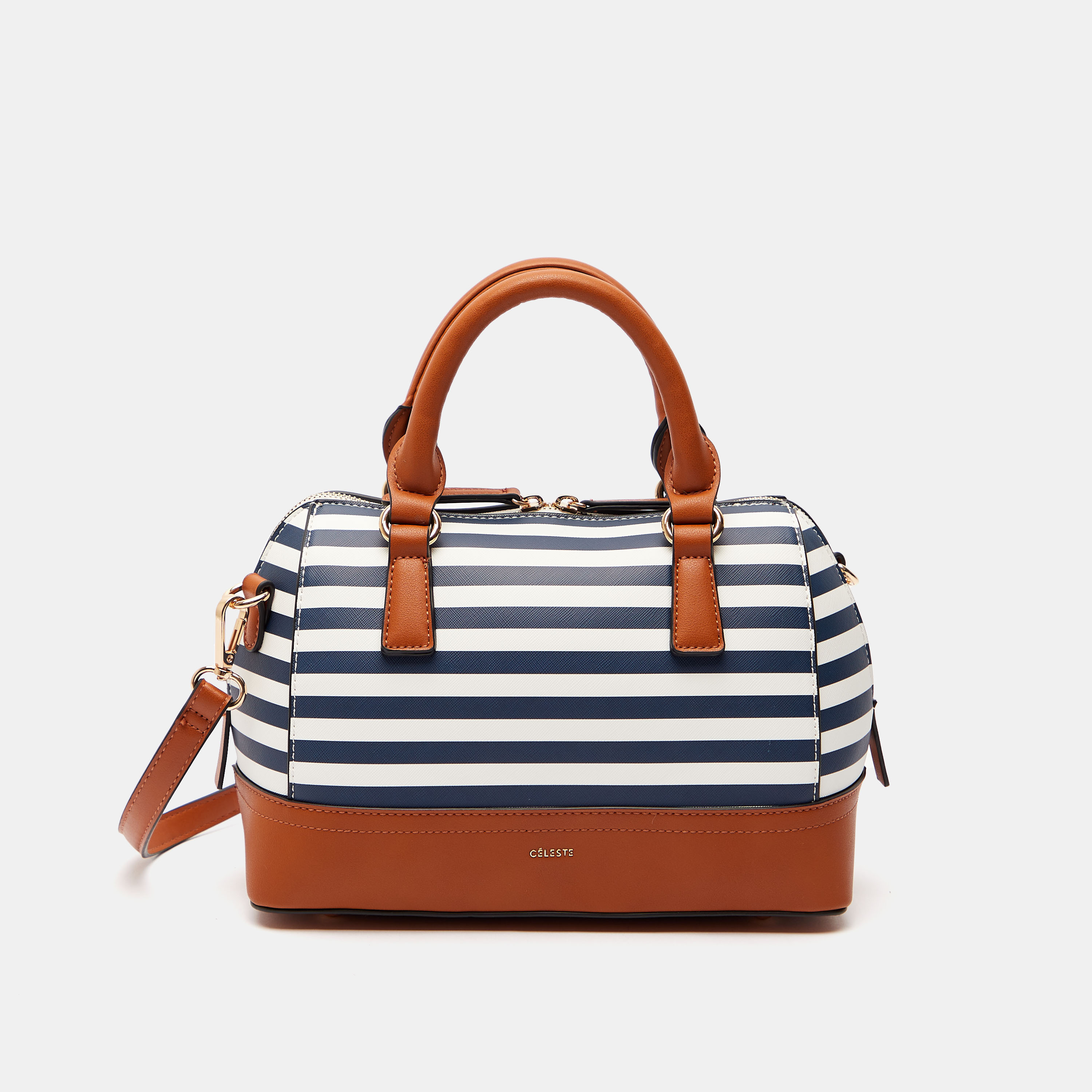 Striped handbags outlet online