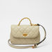 Celeste Quilted Satchel Bag with Detachable Strap and Flap Closure-Women%27s Handbags-thumbnail-0