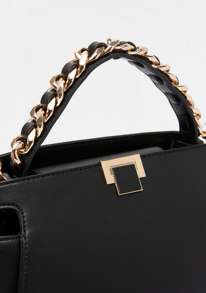 Celeste Tote Bag with Chain Handle and Detachable Strap
