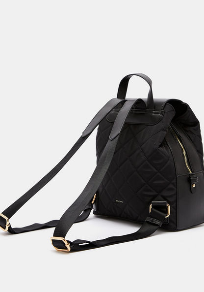 Celeste Quilted Backpack with Adjustable Straps and Clasp Closure