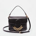 Celeste Solid Satchel Bag with Detachable Strap and Chain Accent-Women%27s Handbags-thumbnail-0