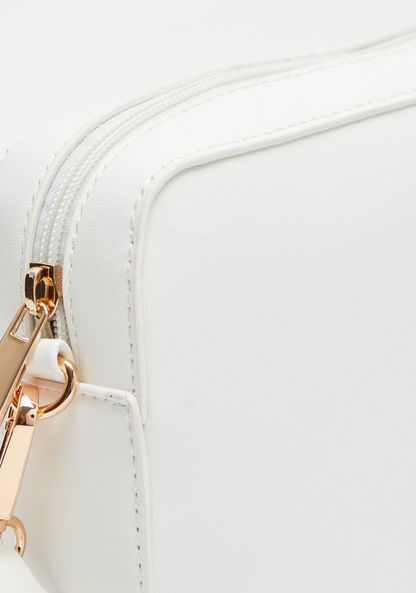 Missy Solid Crossbody Bag with Detachable Strap and Zip Closure