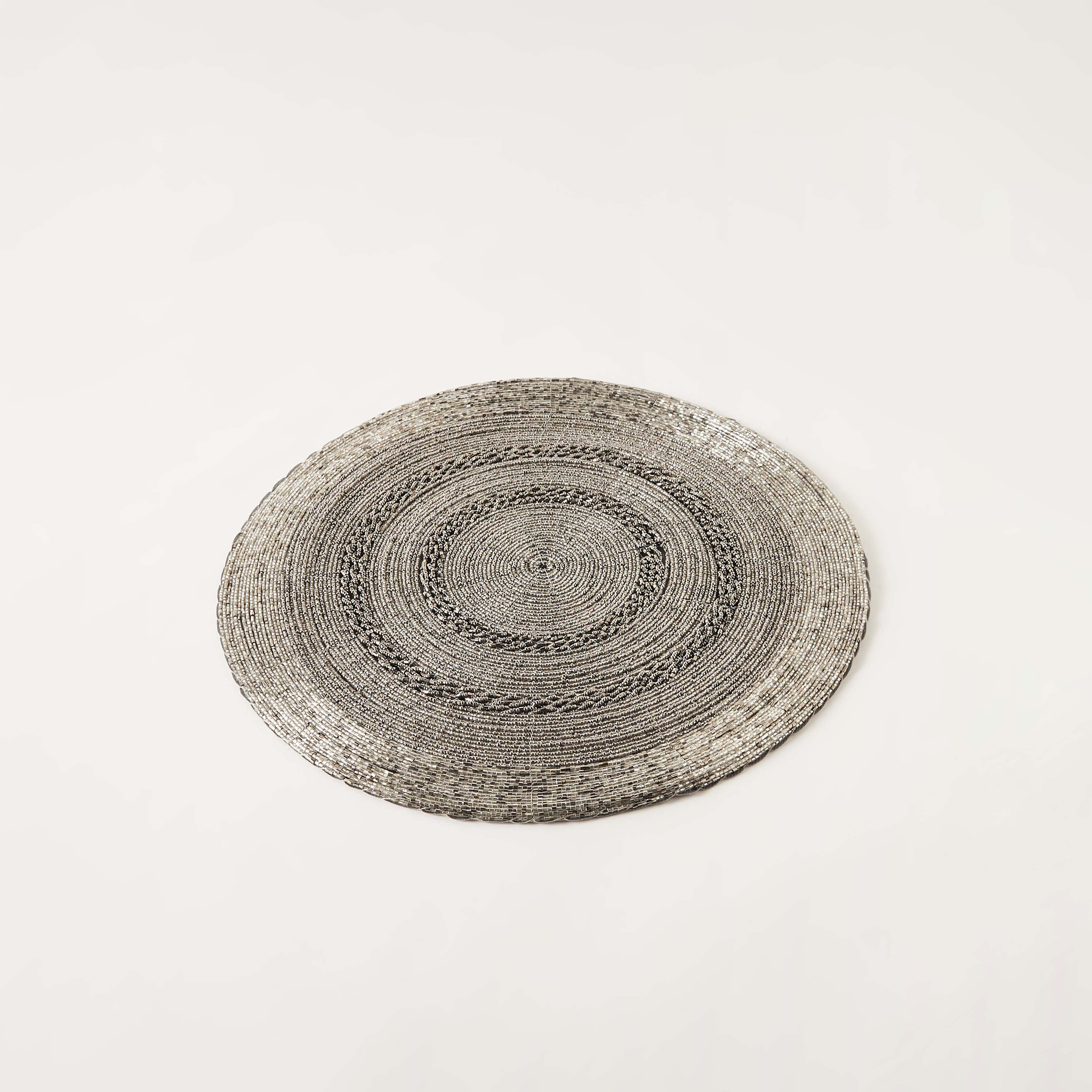Beaded Circular Placemat - 36 cms-household-dining-tablelinen-placemats-image-2