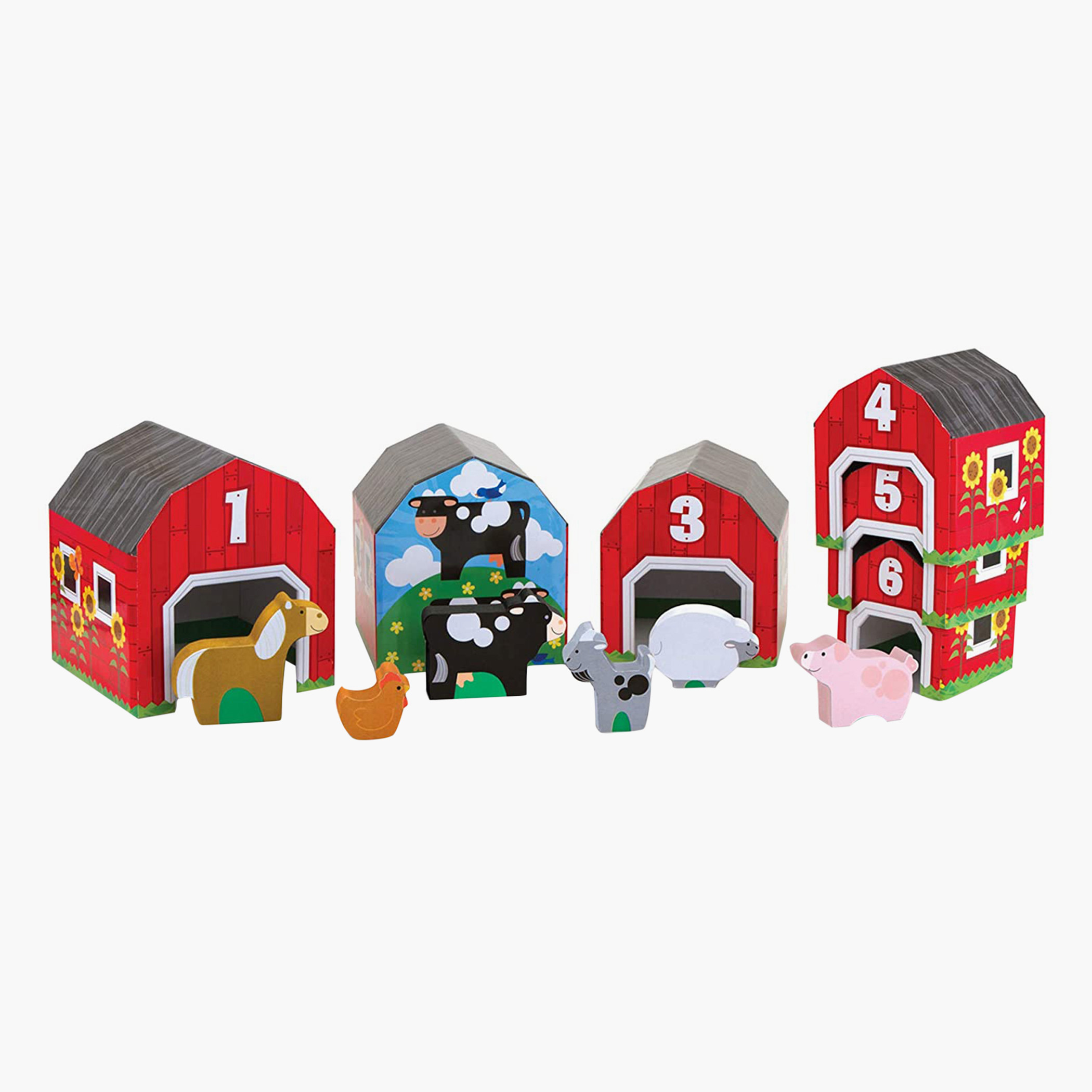 Melissa & doug nesting sale & sorting barns & animals