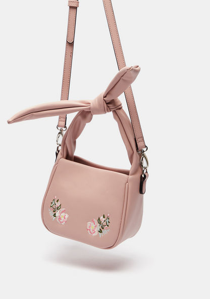 Missy Embroidered Crossbody Bag with Detachable Strap