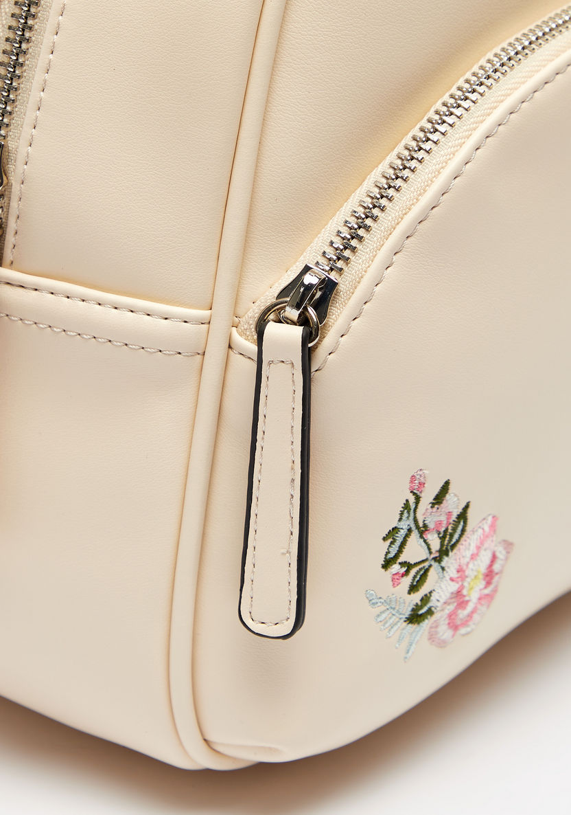 Missy Embroidered Zipper Backpack with Adjustable Shoulder Straps-Women%27s Backpacks-image-2
