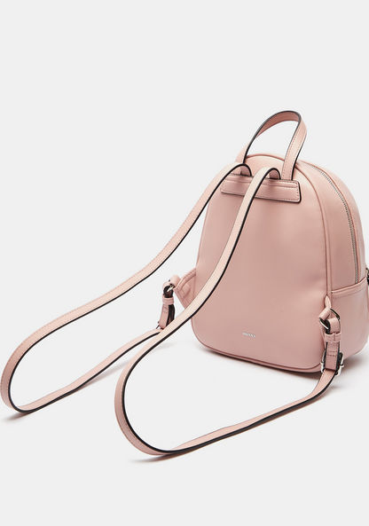 Missy Embroidered Zipper Backpack with Adjustable Shoulder Straps