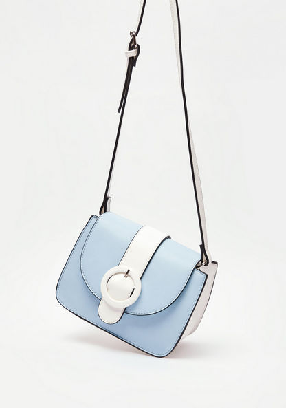 Missy Colourblocked Crossbody Bag with Buckle Accent