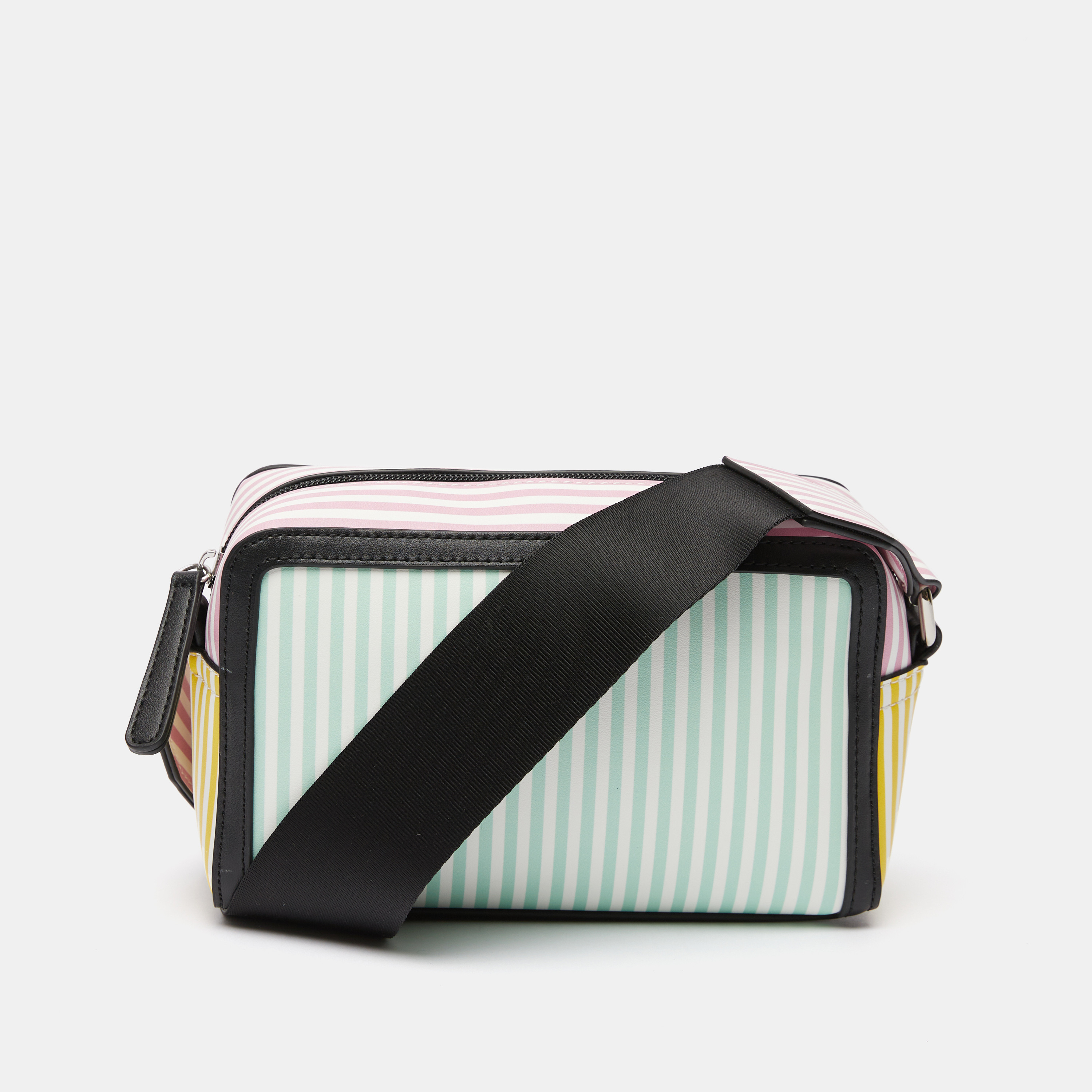 شنطة كروس بودي مقلّمة بحزام قابل للتعديل وسحاب إغلاق من ميسي-women-bagsandwallets-handbags-image-1