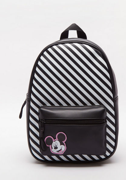 Missy x Disney Mickey Mouse Striped Backpack with Adjustable Shoulder Straps-Women%27s Backpacks-image-0