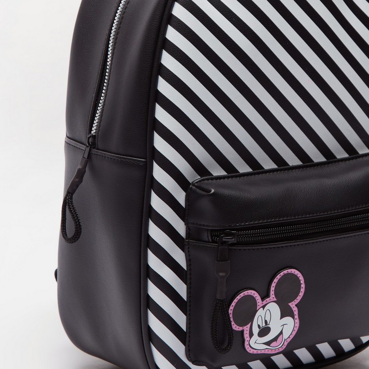 Missy x Disney Mickey Mouse Striped Backpack with Adjustable Shoulder Straps
