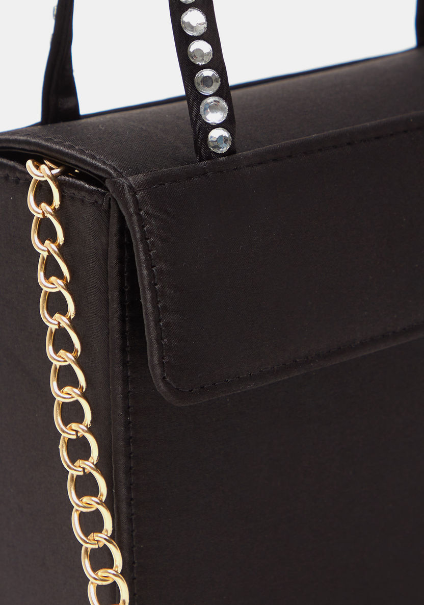 Haadana Solid Tote Bag with Detachable Chain Strap-Women%27s Handbags-image-2