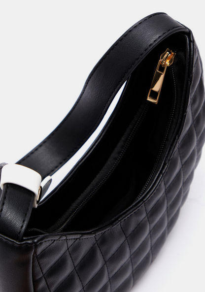 Missy Quilted Shoulder Bag with Handle and Zip Closure