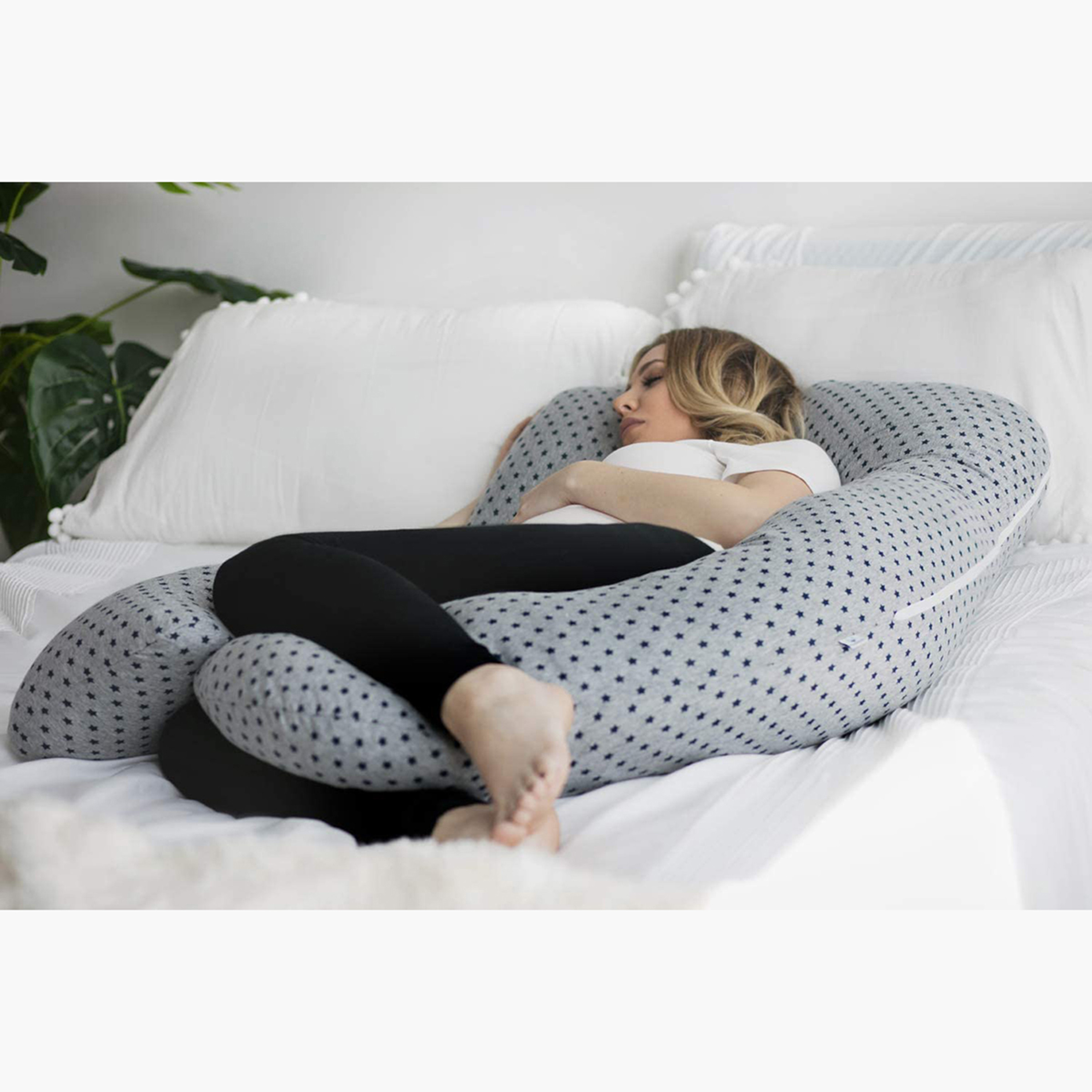 Star Printed U-Shape Pillow-baby-maternalcare-pregnancypillows-image-2