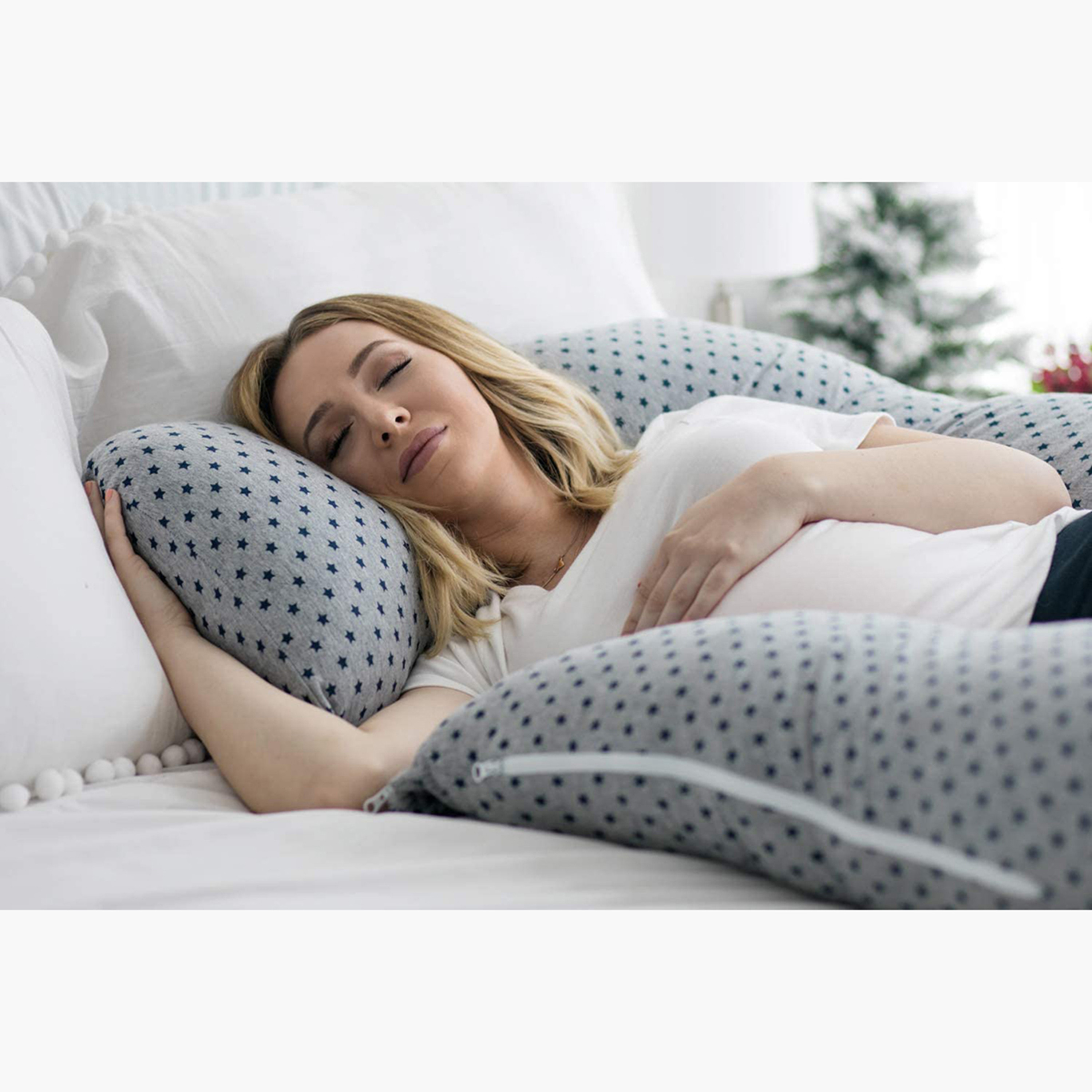 Star Printed U-Shape Pillow-baby-maternalcare-pregnancypillows-image-5