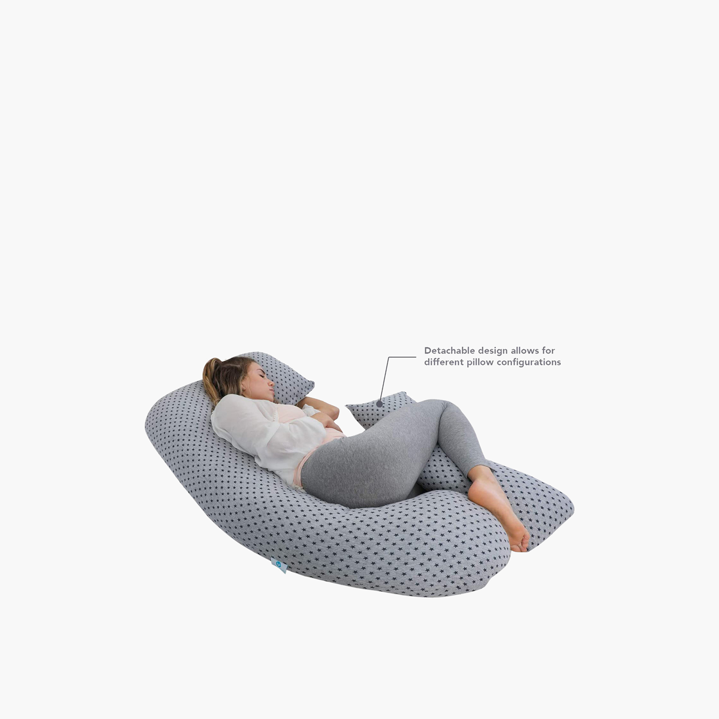 Star Printed U-Shape Pillow-baby-maternalcare-pregnancypillows-image-7