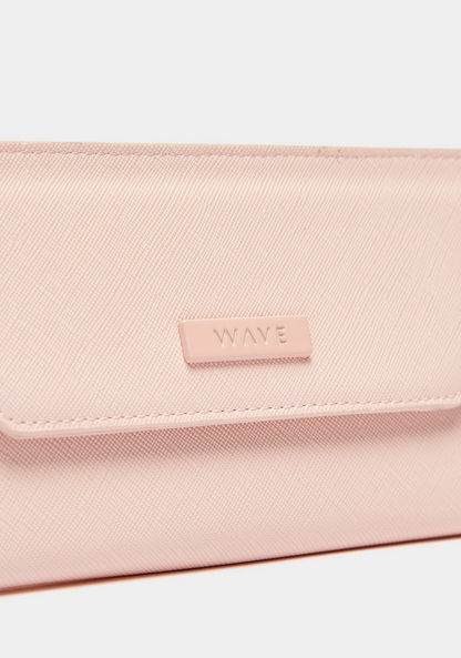Wave Textured Tri-Fold Long Wallet-Wallets & Clutches-image-3