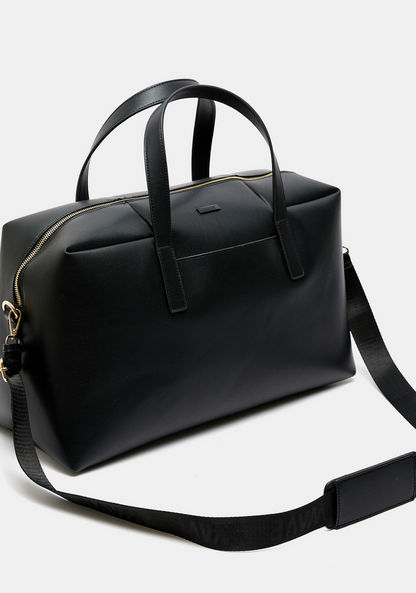 Wave Solid Duffle Bag with Double Handles-Men%27s Handbags-image-1