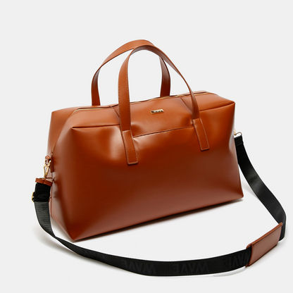 Wave Solid Duffle Bag with Double Handles-Men%27s Handbags-image-1