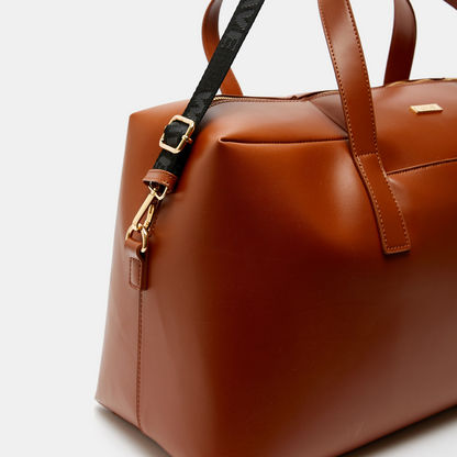 Wave Solid Duffle Bag with Double Handles-Men%27s Handbags-image-4